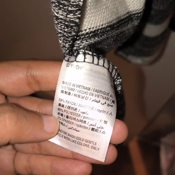 Style & Co. | Black and White Striped Cardigan - Picture 3 of 4